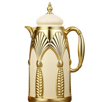 Classic Arabic-Style Luxury Textured Large Capacity Thermal Coffee Pot with Glass Inner Liner