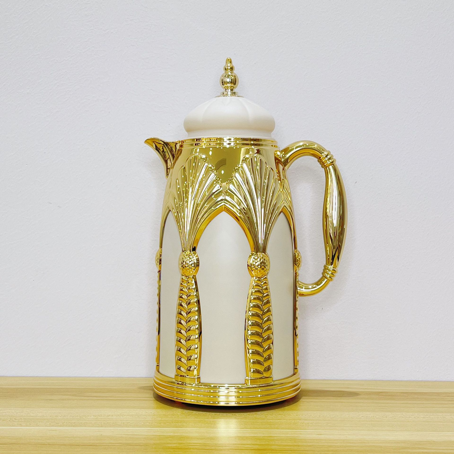 Classic Arabic-Style Luxury Textured Large Capacity Thermal Coffee Pot with Glass Inner Liner