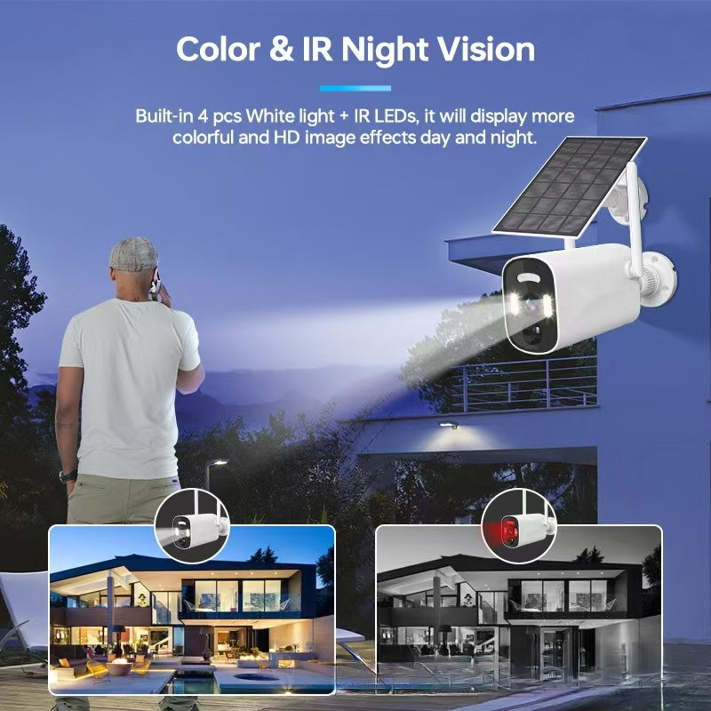 4MP low-power solar camera wireless network home high-definition monitoring camera